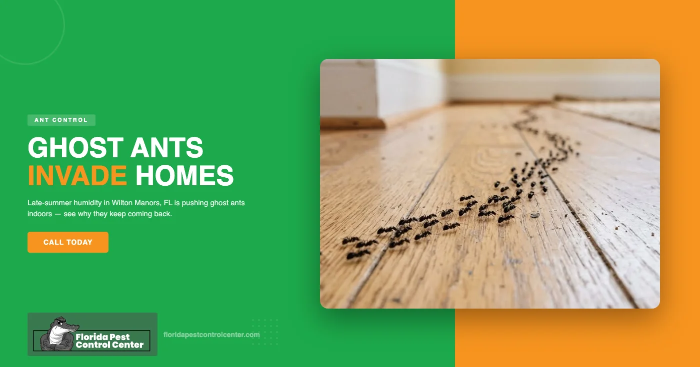 Ghost Ants in Wilton Manors, FL: Why Late-Summer Humidity Triggers Indoor Invasions
